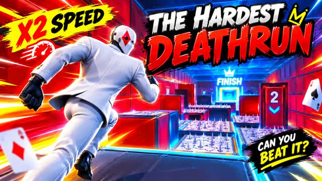 ⚡ 🔥THE INSANE DEATHRUN X2 SPEED🔥 — Fortnite Creative map cover art
