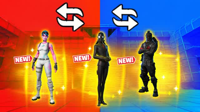 SECRET RED VS BLUE 🔴🔵(DAVID) — Fortnite Creative map cover art