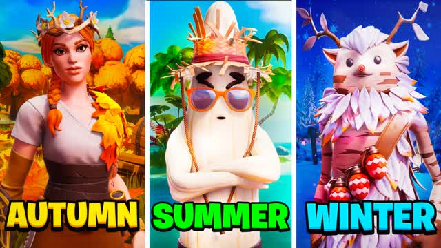 🌞 SEASONS HIDE AND SEEK 🌞 — Fortnite Creative map cover art