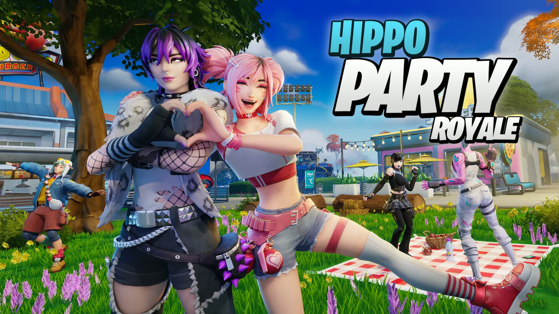 [🏝️] HIPPO PARTY ROYALE — Fortnite Creative map