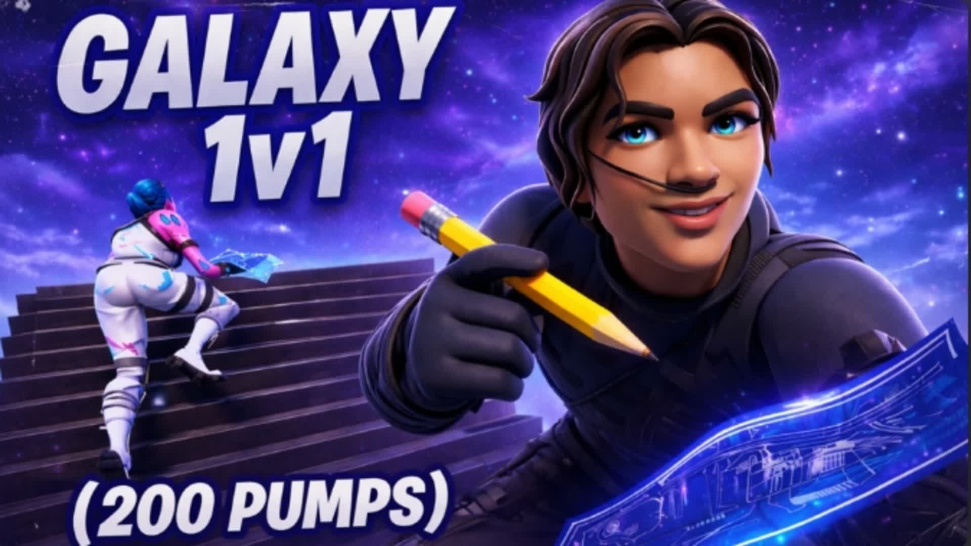 GALAXY 1V1 200 PUMPS — Fortnite Creative map