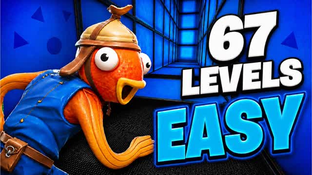 🔵 67 EASY LEVELS PARKOUR! 🚀 — Fortnite Creative map cover art