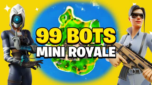 Bot Royale Greasy Grove — Fortnite Creative map cover art