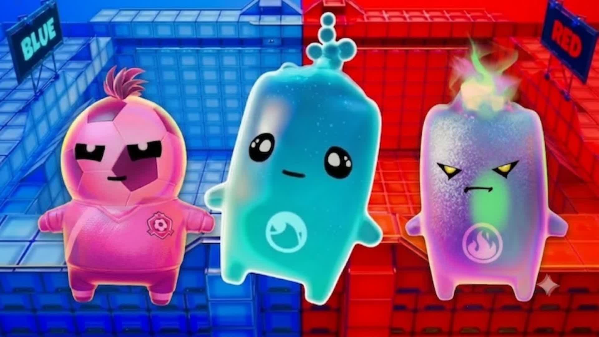 RED VS BLUE PINK POWERS — Fortnite Creative map