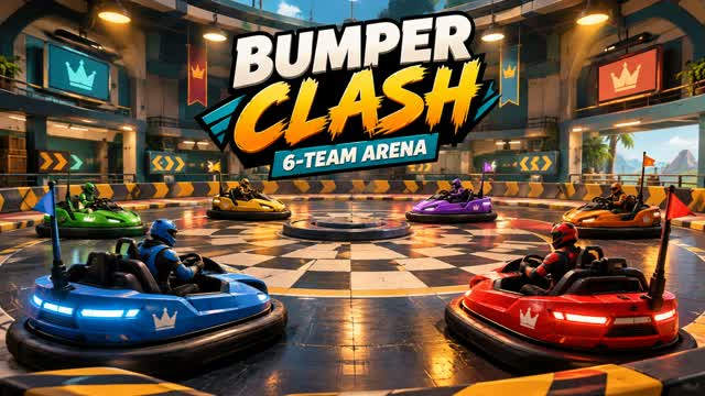 6  TEAM / 1 WINNER ON Bumper Cars — Fortnite Creative map