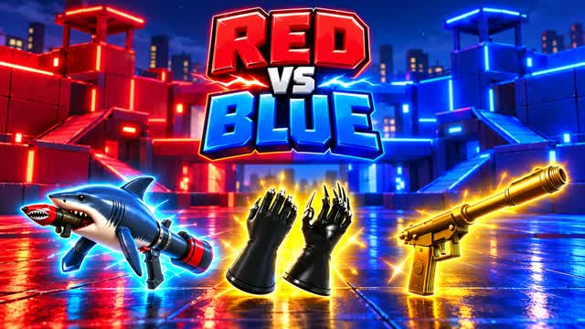 Mayhem 🔴 Red Vs Blue 🔴 🌀 — Fortnite Creative map cover art