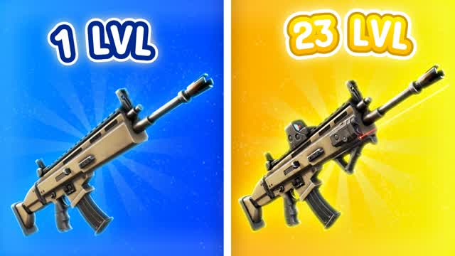 Upgrade The Gun! [PvP Arena] — Fortnite Creative map cover art