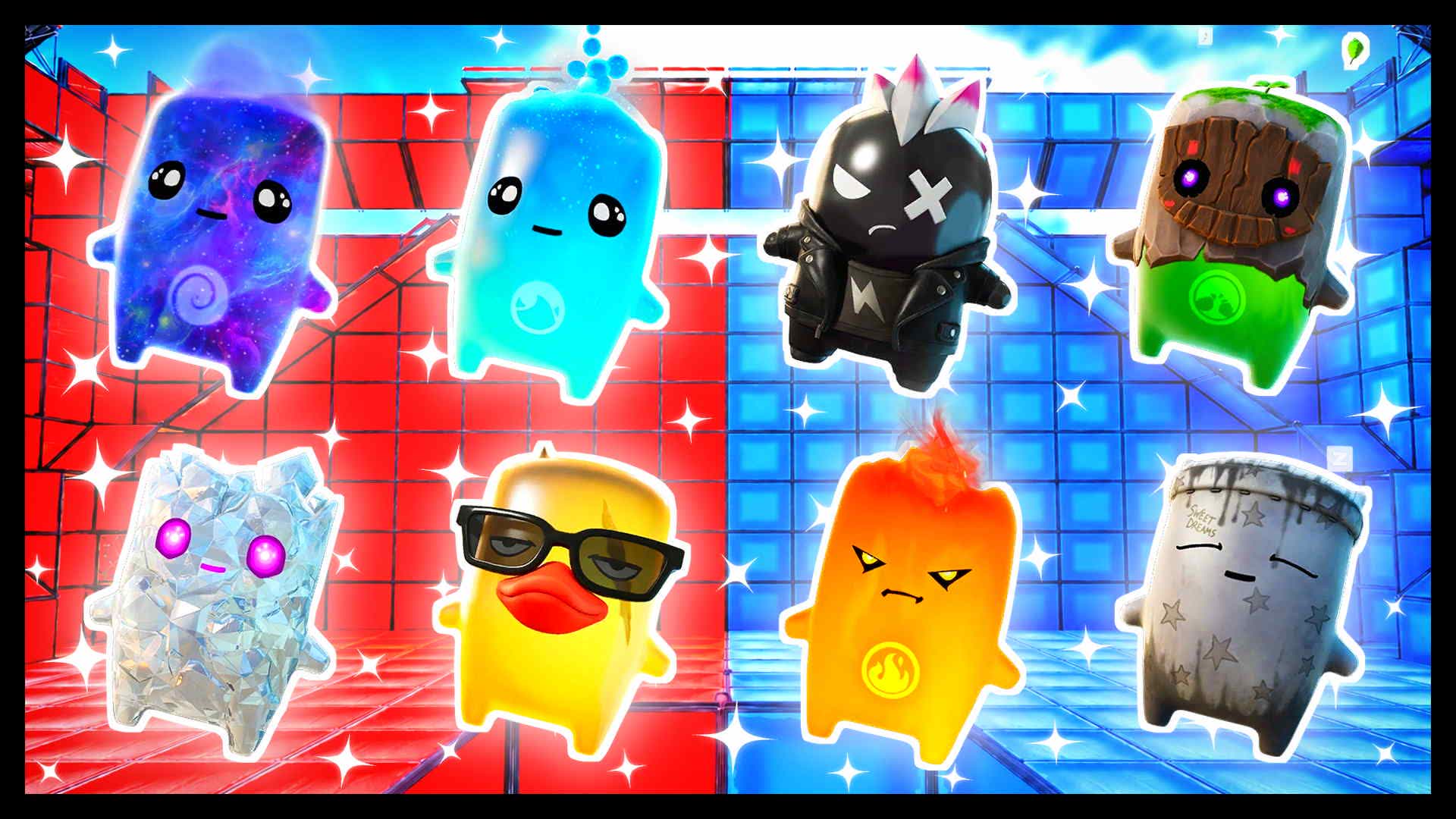 BLUE VS RED SMART REACTION 🔵🔴 — Fortnite Creative map