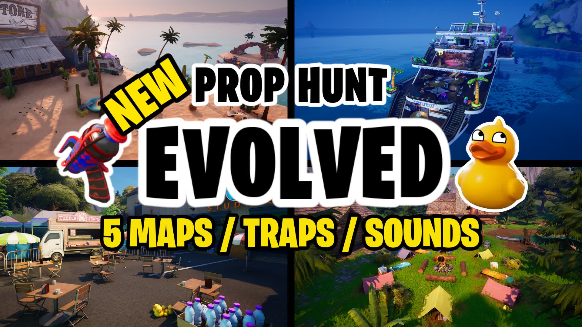 Prop Hunt Evolved — Fortnite Creative map