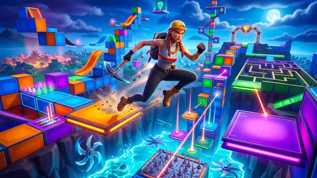 NEON CUBE DEATHRUN 🧊 — Fortnite Creative map