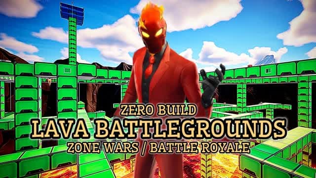 Lava Battlegrounds (ZERO BUILD) — Fortnite Creative map cover art