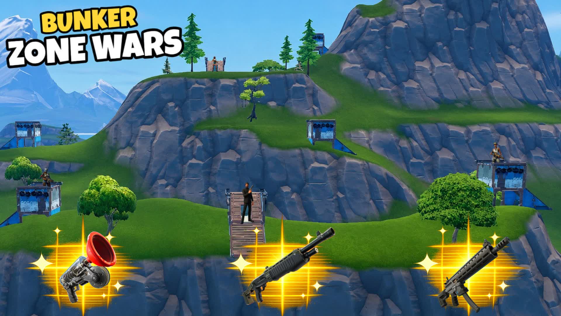 BUNKER REALISTIC ZONE WARS ZERO BUILD 🏆 — Fortnite Creative map