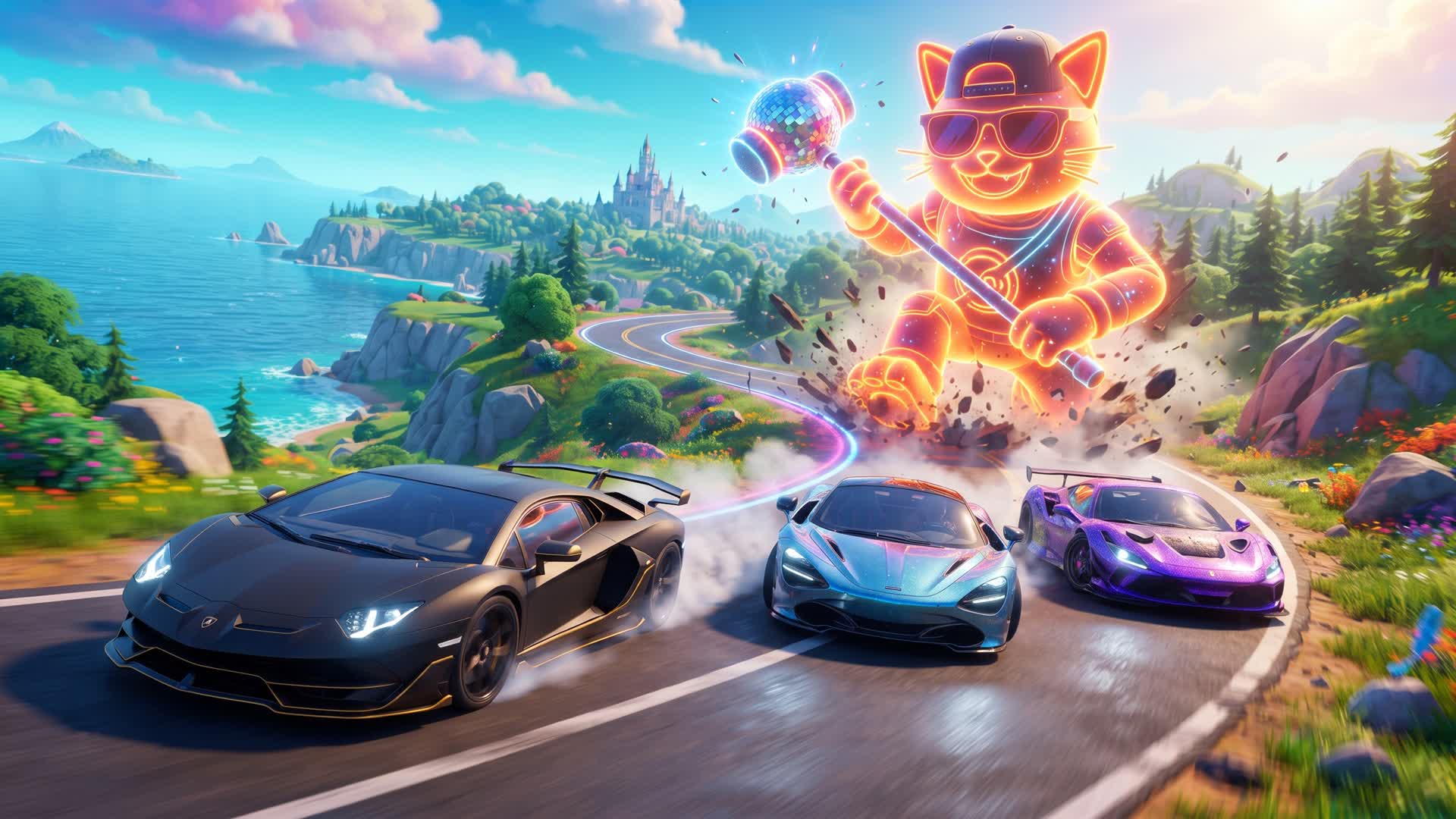 Neon Meow-narch Chase 😸 — Fortnite Creative map