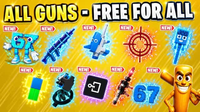 FUNY BRAINROT FFA 1V1- ALL GUNS & RIDES — Fortnite Creative map