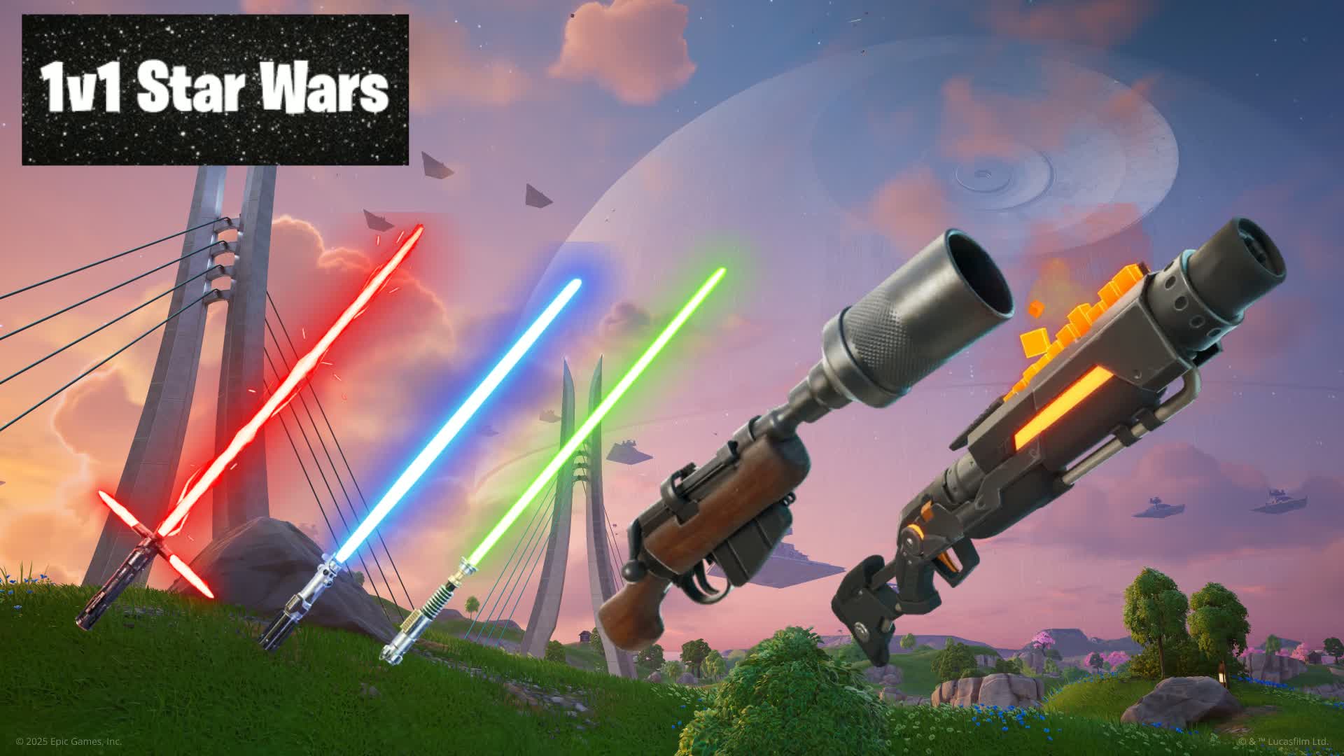 1v1 Star Wars Light vs Dark — Fortnite Creative map