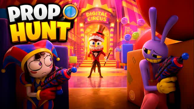 POMNI JAX DIGITAL CIRCUS PROP HUNT — Fortnite Creative map cover art
