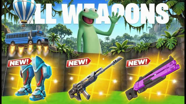 🤯CRAZYY SUMMER JUNGLE 1v1v1 ALL GUNS🤯 — Fortnite Creative map cover art