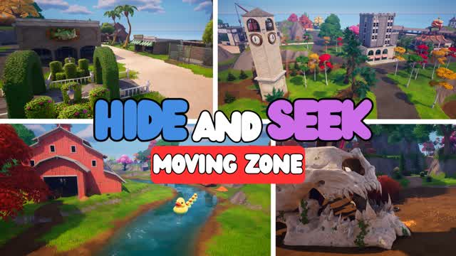 🔎Hide and Seek (Moving zone)🔎 — Fortnite Creative map cover art
