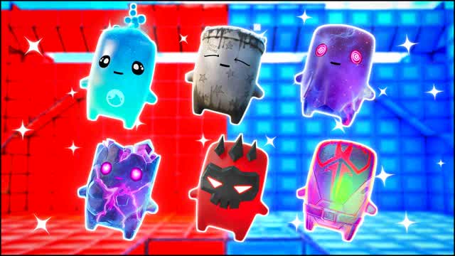 RED VS BLUE VECTOR CROWN 🔴🔵 — Fortnite Creative map cover art