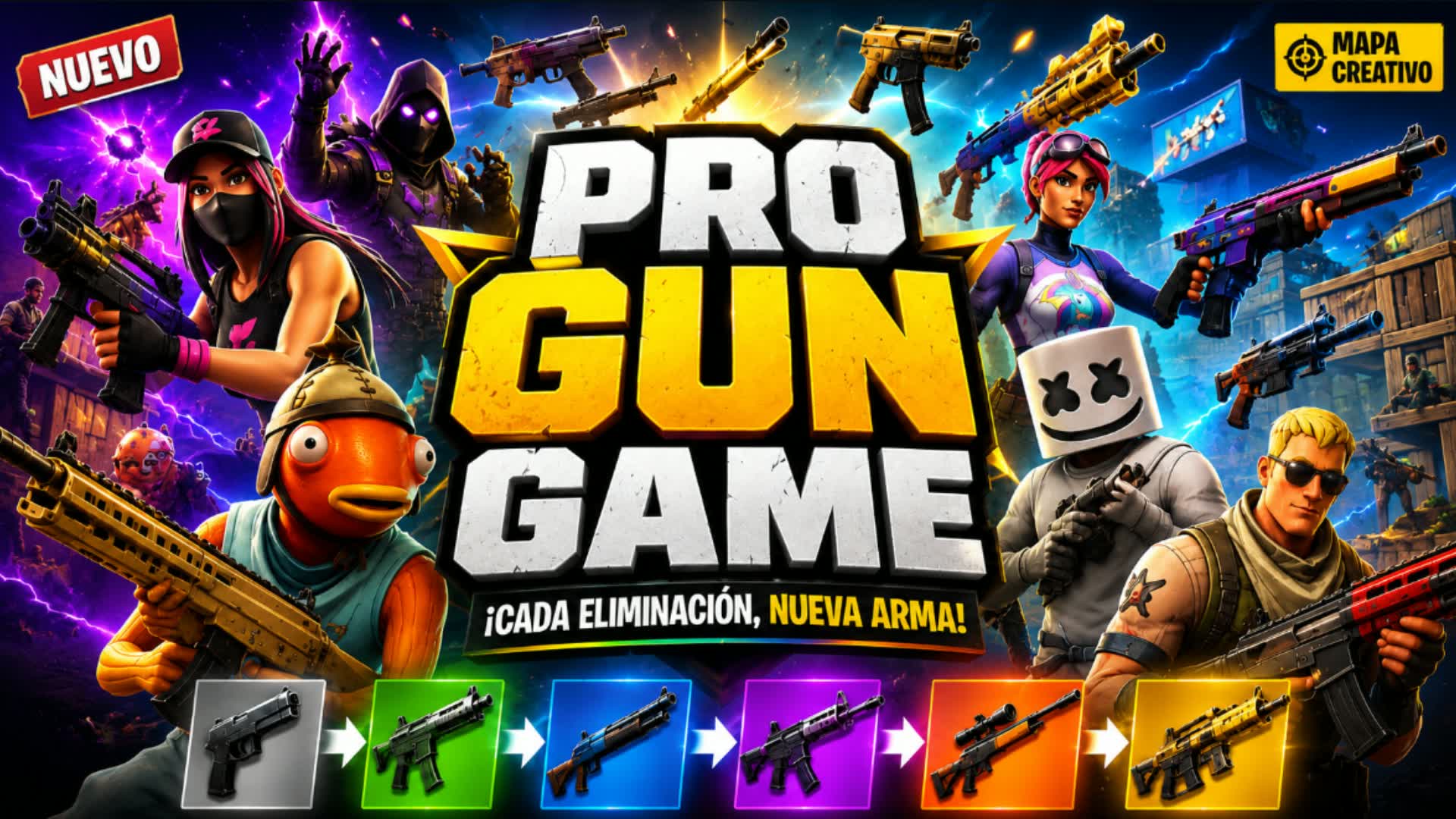 Pro Gun Game — Fortnite Creative map