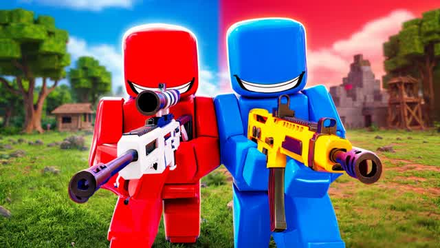 Red vs Blue 🔴🔵SUPER HEROS — Fortnite Creative map cover art