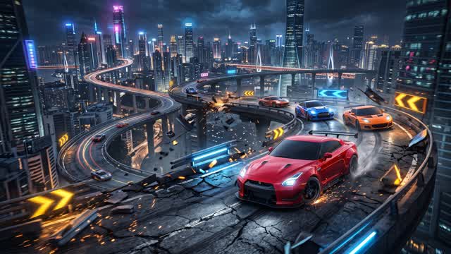 INDUSTRIAL DRIFT: NIGHT STREETS 🌃 — Fortnite Creative map