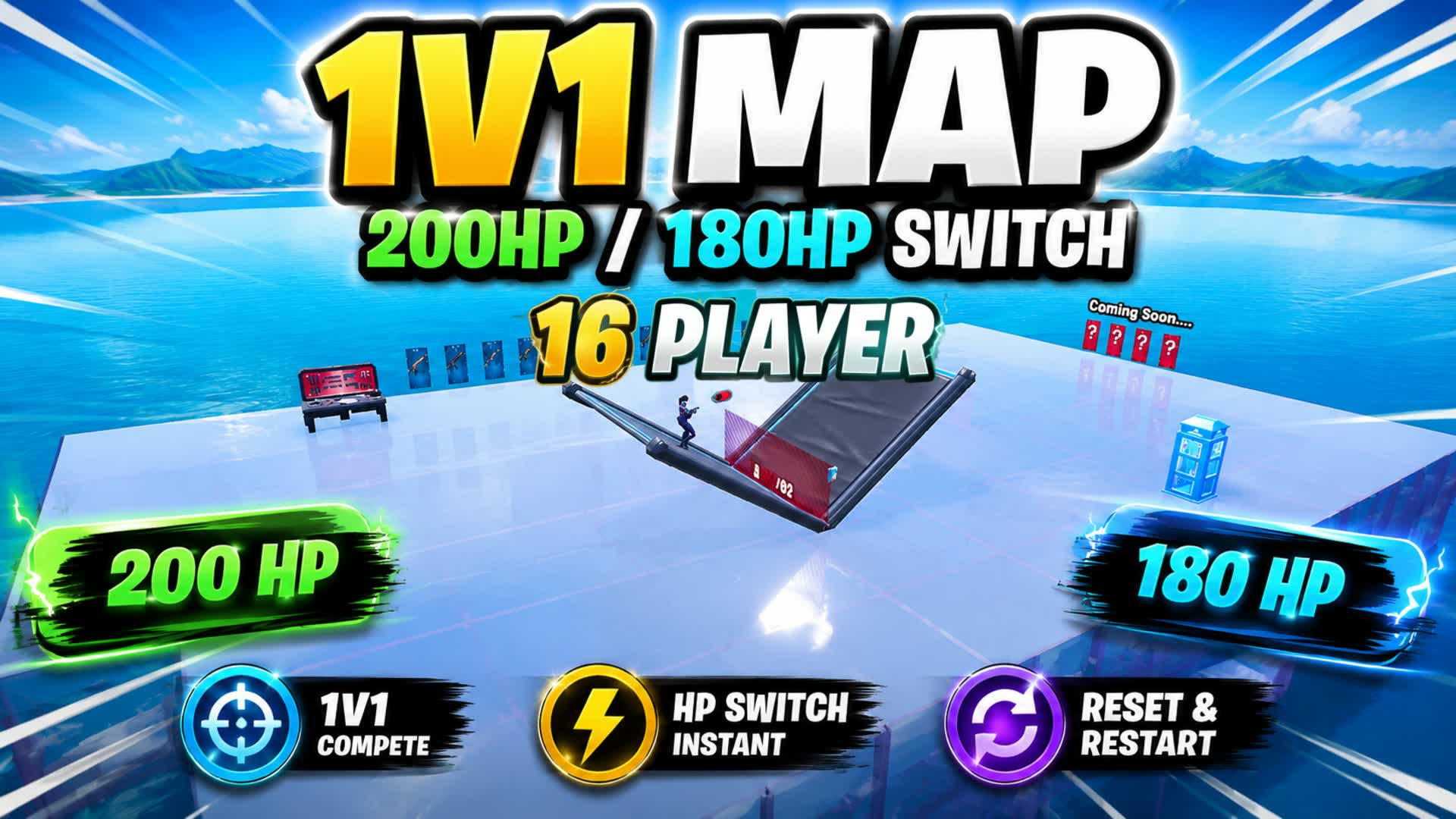 1v1 map(16Player) — Fortnite Creative map