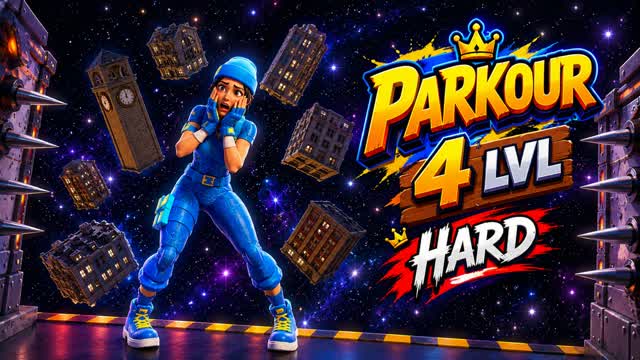 4 LEVEL only up PARKOUR HARD [0073] — Fortnite Creative map