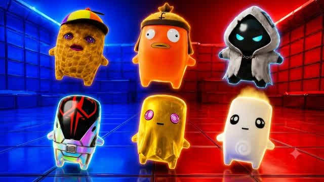 RED VS BLUE MASCOT MAYHEM — Fortnite Creative map cover art