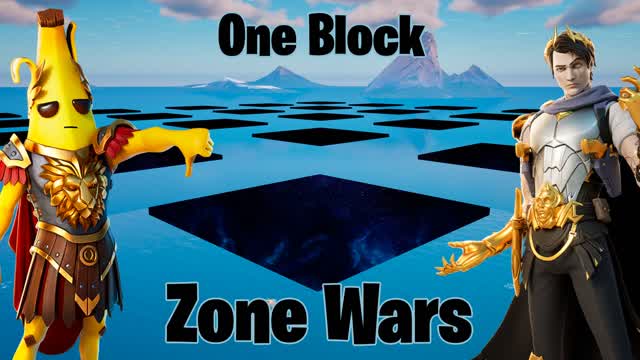 🟦 One Block Zone Wars 🟦 — Fortnite Creative map cover art