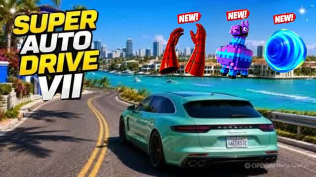 THE CAR DRIVE GDA VS ROAD 💯 — Fortnite Creative map