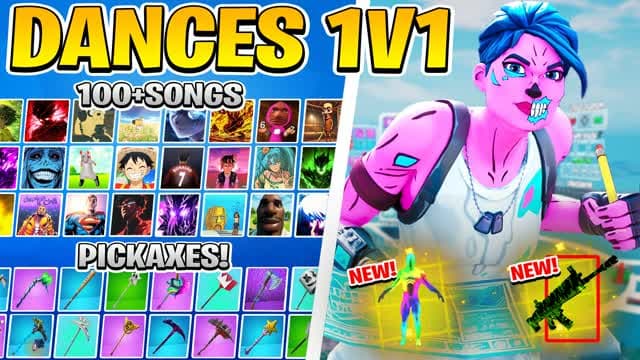 🎵 Dances 1V1 [100+ SONGS] — Fortnite Creative map cover art