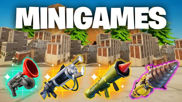 TILTED TOWERS MINIGAMES - TYRUX7 — Fortnite Creative map cover art