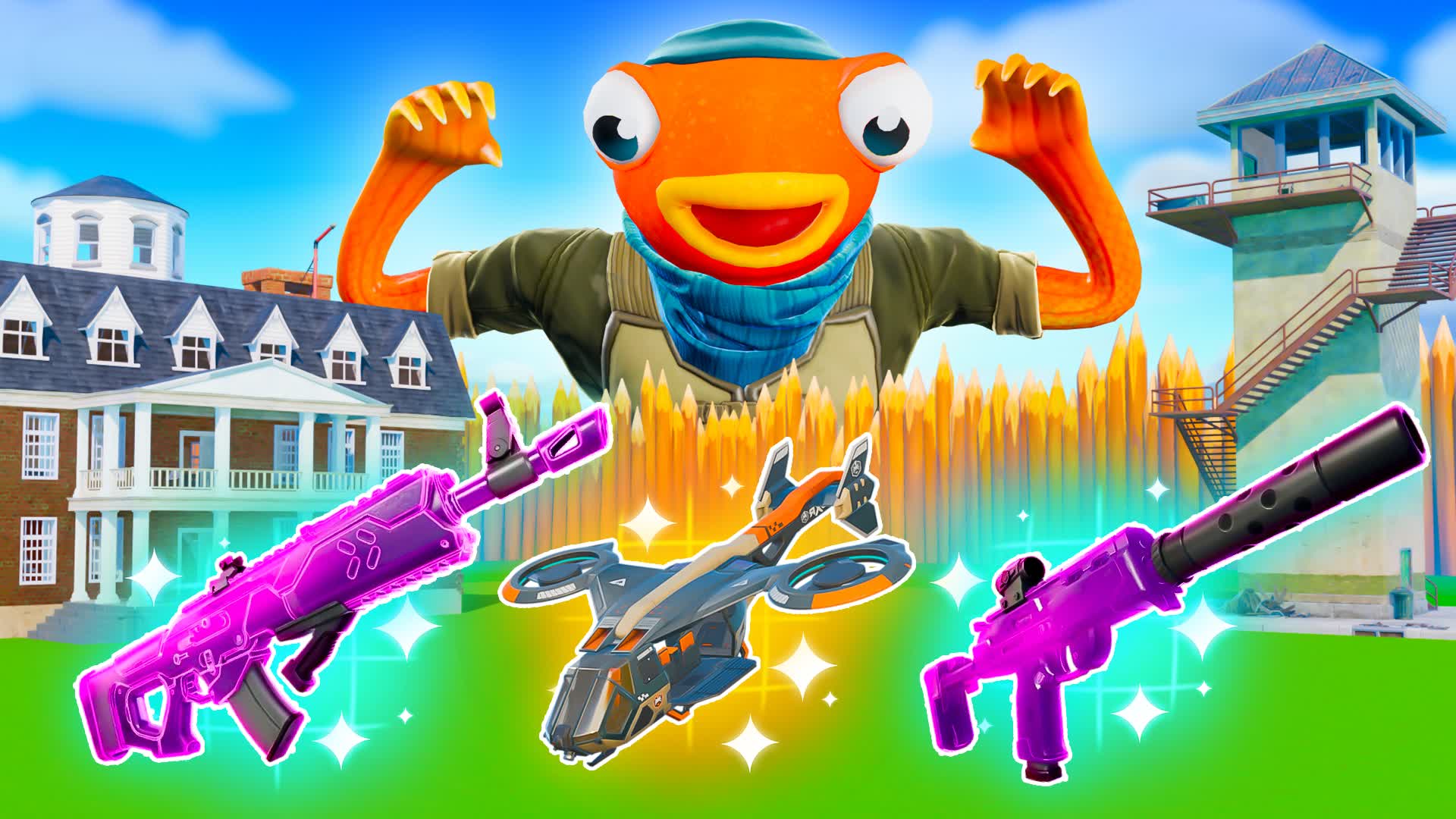 1v1 WITH ALL GUNS & ZOMBIES — Fortnite Creative map