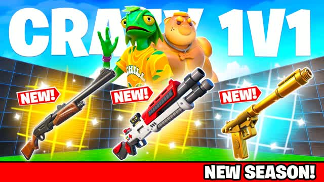 CRAZY 1V1 FFA - ALL GUNS — Fortnite Creative map cover art