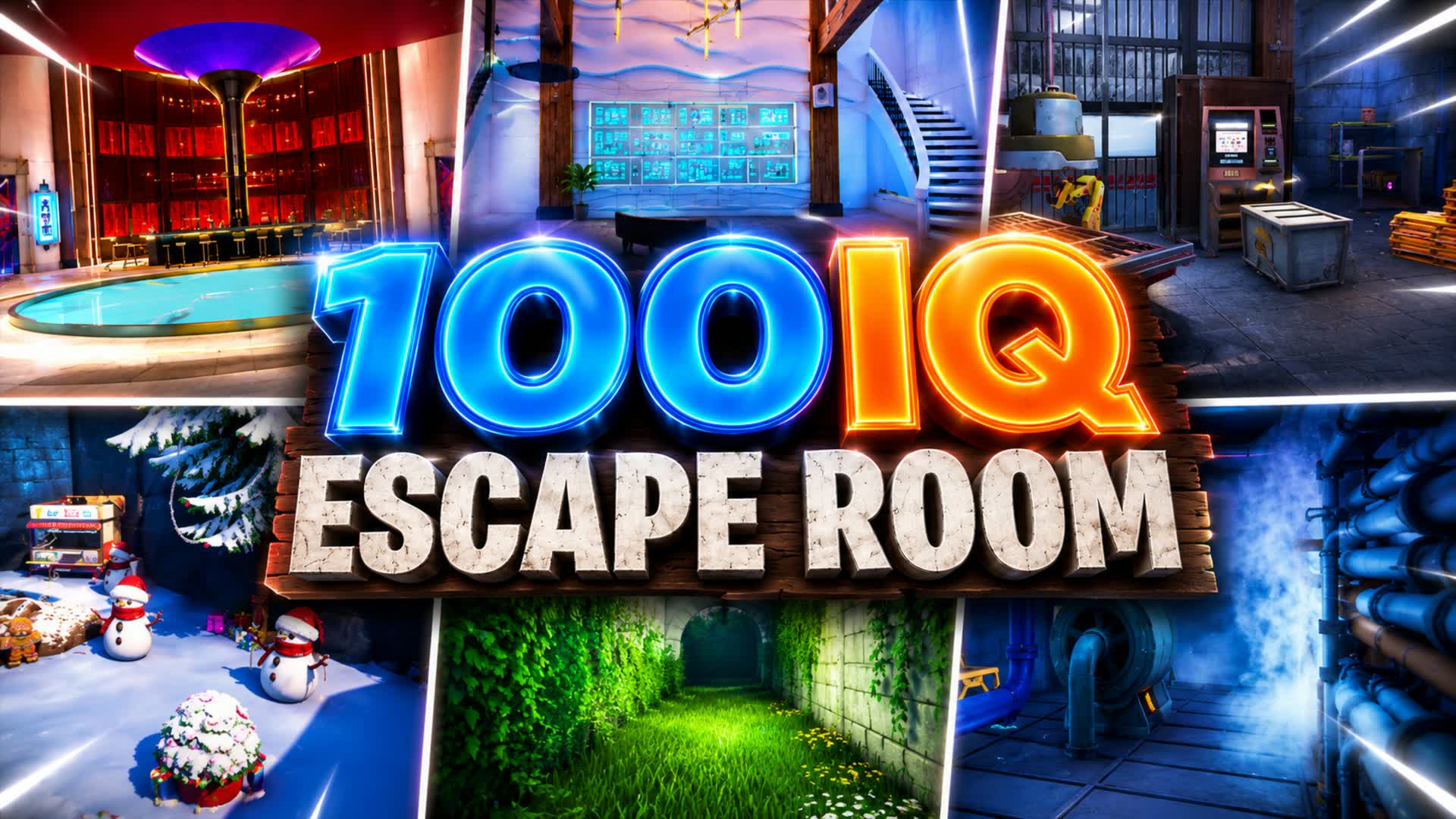 🧠 100 IQ ESCAPE ROOM TEST🧠 — Fortnite Creative map
