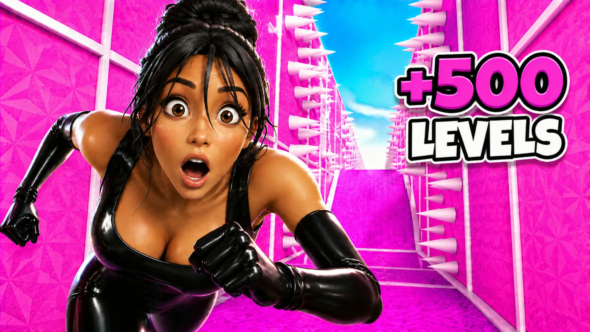 +500 GIRLS LEVELS PARKOUR 🩷 — Fortnite Creative map