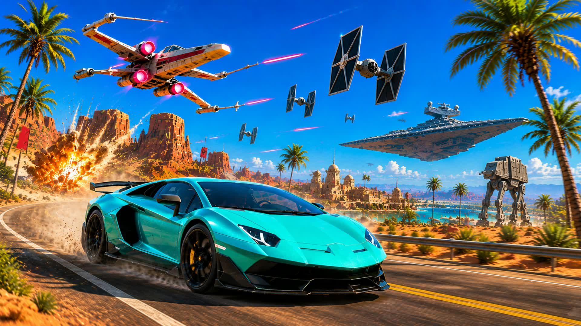 STAR WARS FUN DESERT DRIVE 🏜️ — Fortnite Creative map