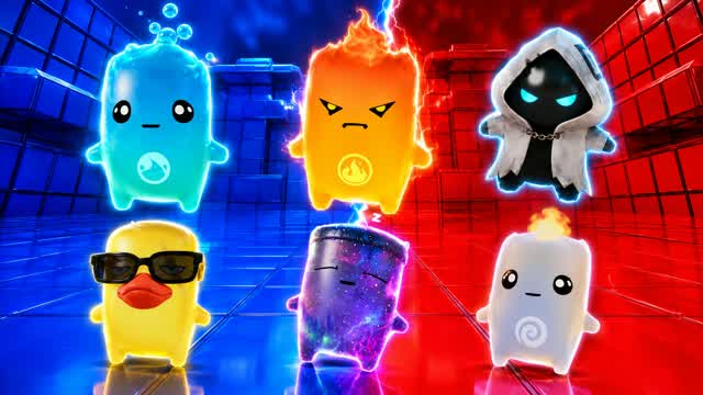 BLUE VS RED POWER SHOT 🔵🔴 — Fortnite Creative map cover art