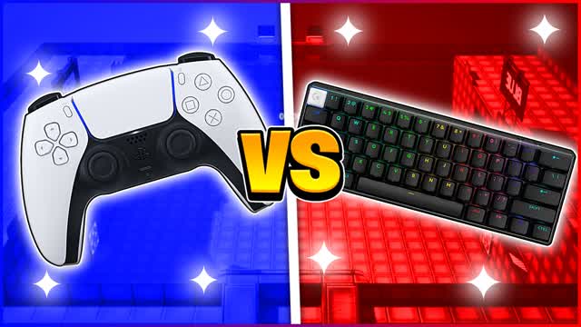 ULTIMATE KEYBOARD VS CONTROLLER 🔴🔵 — Fortnite Creative map cover art