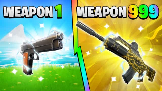 🌟 HYPER GUN GAME 🎯 ONE SHOT — Fortnite Creative map