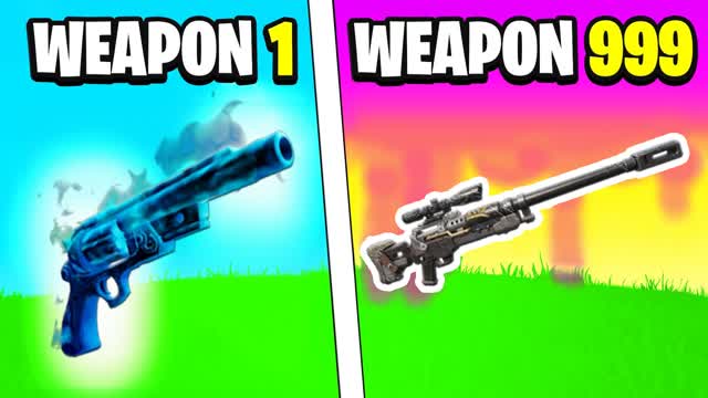 CRAZY ONE SHOT | GUN GAME — Fortnite Creative map cover art