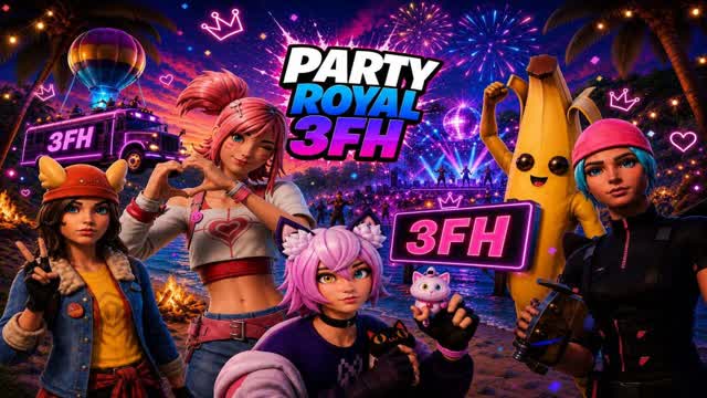 3FH PARTY ROYALE 2.0 — Fortnite Creative map cover art