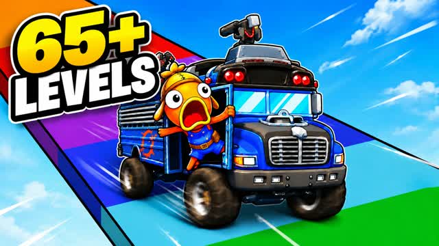 🔥 +65 CRAZY CAR PARKOUR LEVELS — Fortnite Creative map