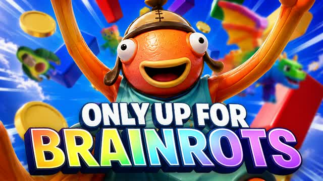 Only Up BrainRots — Fortnite Creative map cover art