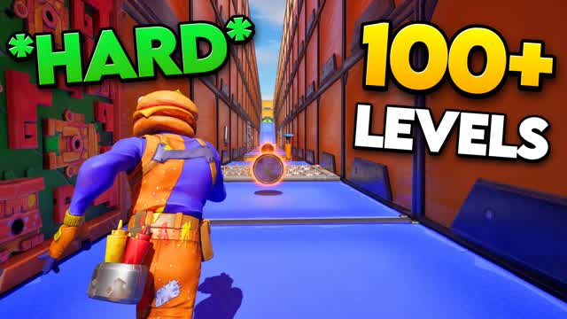 100+ HARD PARKOUR⭐ — Fortnite Creative map cover art