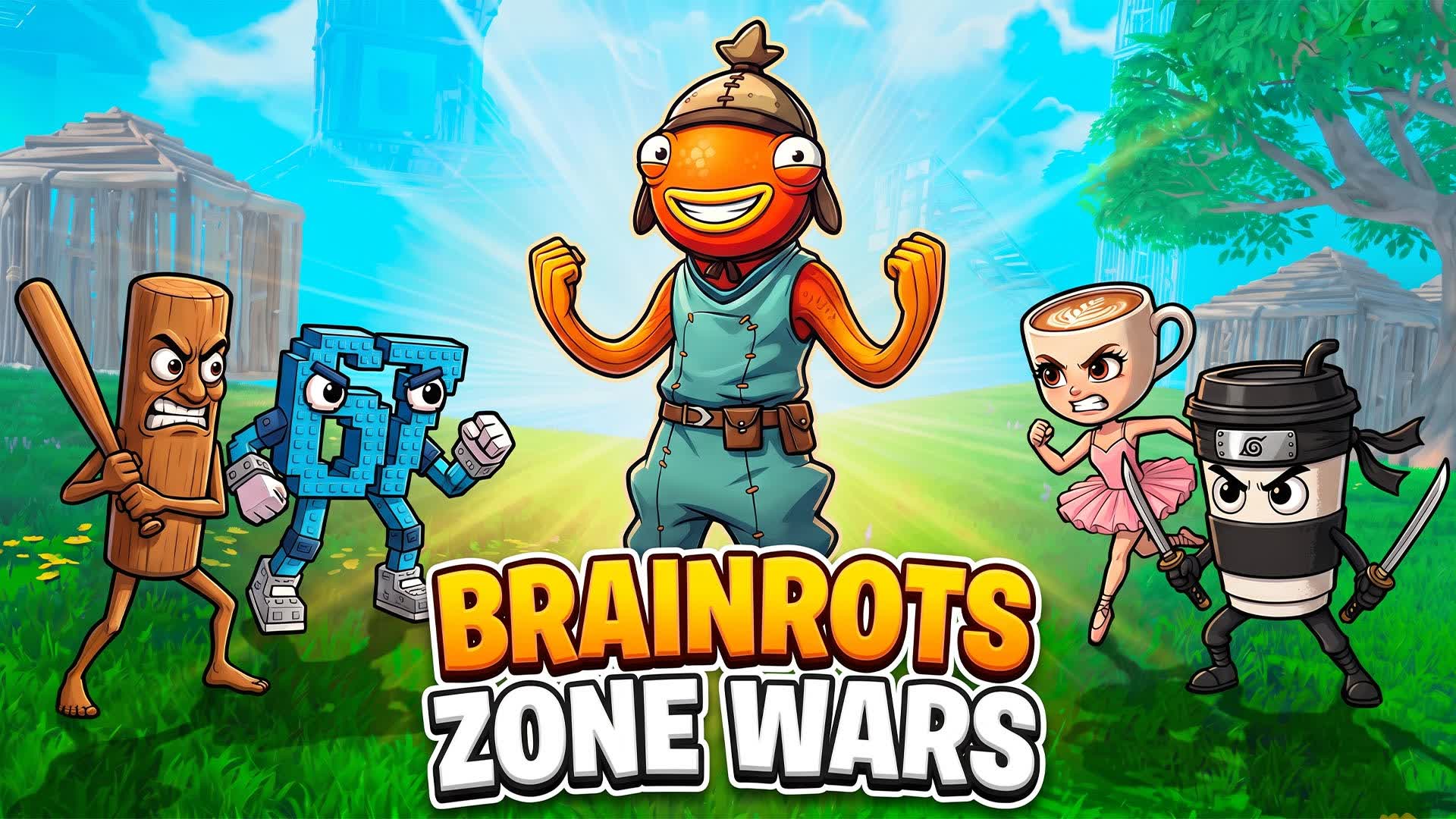 BRAINROT ZONE WARS 🧠 - NAME ON 🌀 — Fortnite Creative map