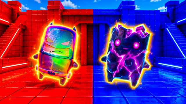 RED VS BLUE 🔴🔵THE GEL SHOES SLIDERS — Fortnite Creative map cover art