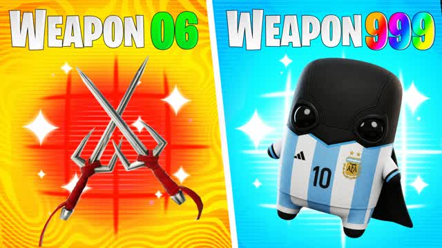 MEGA ENG VS ARG GUN GAME RVB 🔫 — Fortnite Creative map cover art