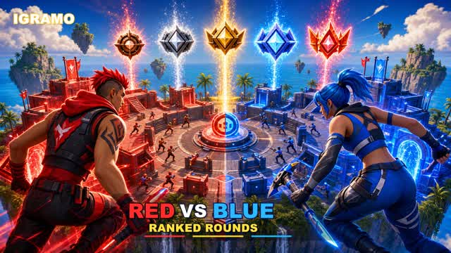 Red vs Blue: Rank Up Rounds β Fortnite Creative map